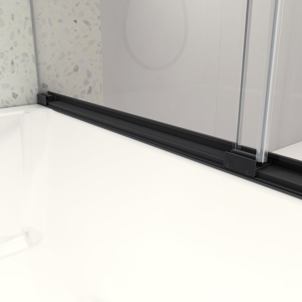 5476 Inch North American Frameless Double Sliding Matte Shower Door