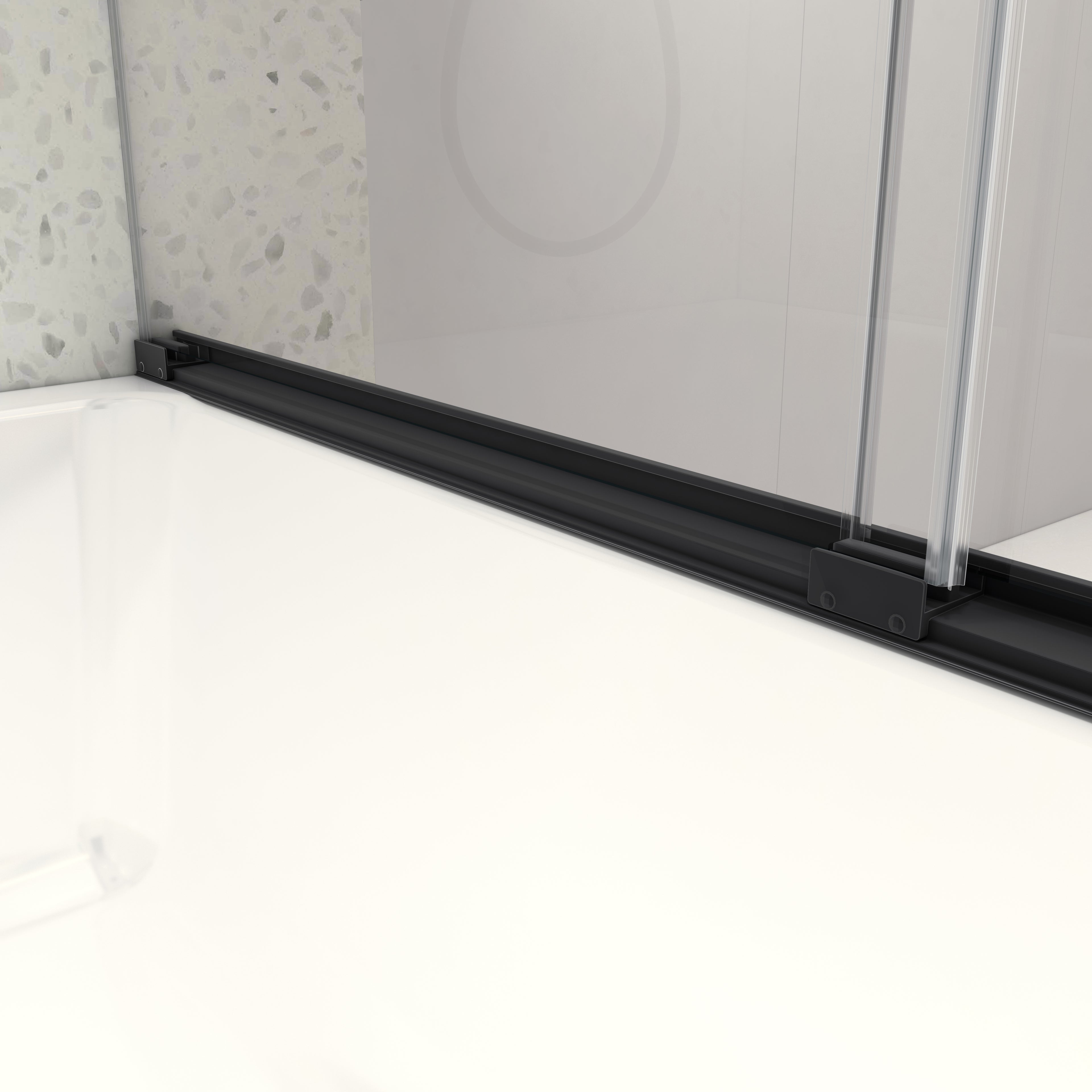 5476 Inch North American Frameless Double Sliding Matte Shower Door