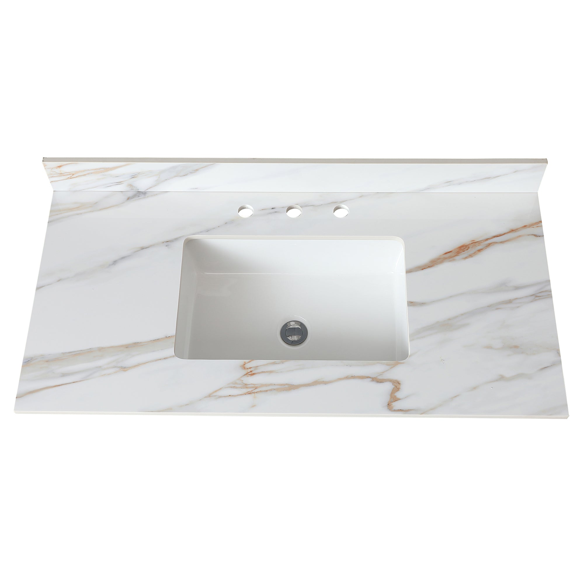 43 Inch Carrara Marble Vanity Top with Undermount Sink