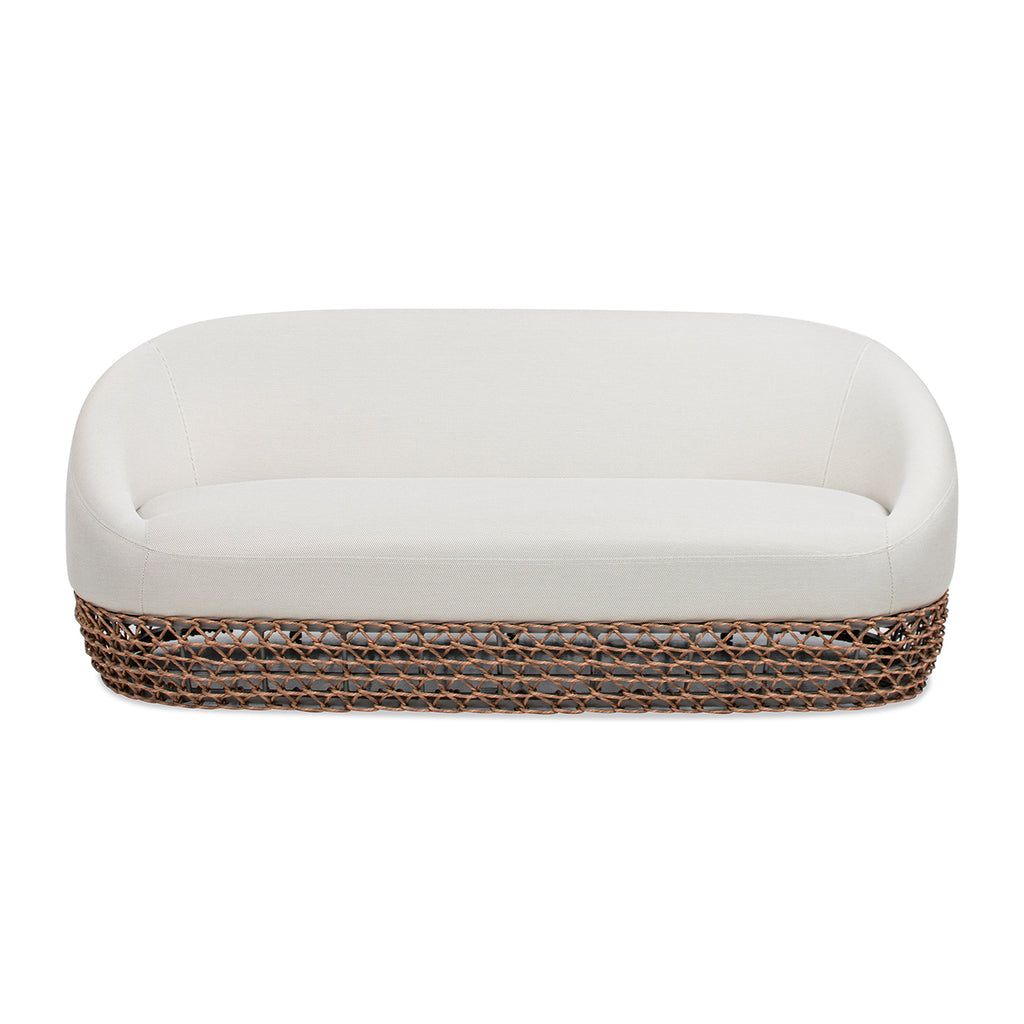 Willow 71" Upholstered Woven Patio Deep Seating Sofa
