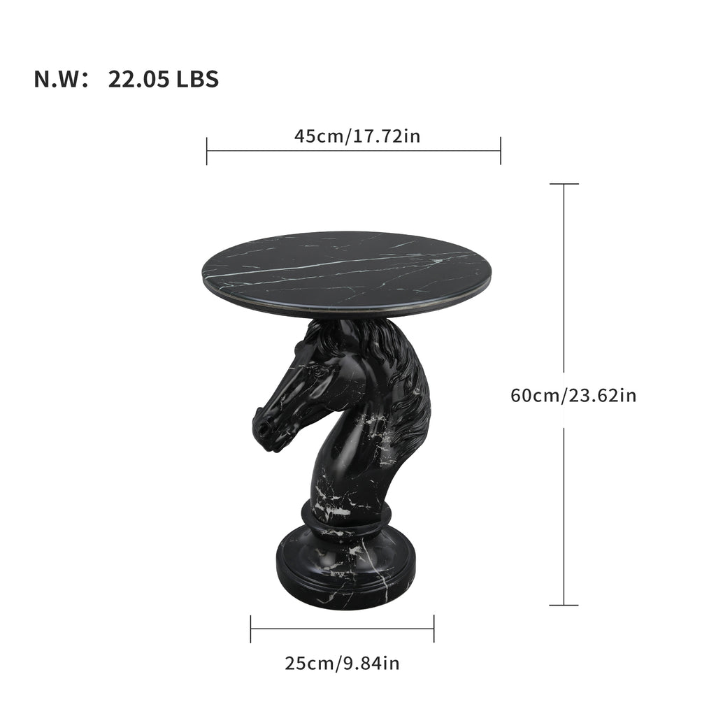 Horse Head Accent Table Animal Statue