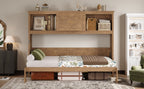 Twin Size Murphy Bed with Charging Station and Drawer