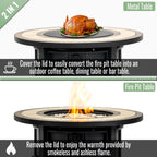30" Propane Gas Fire Pit Table