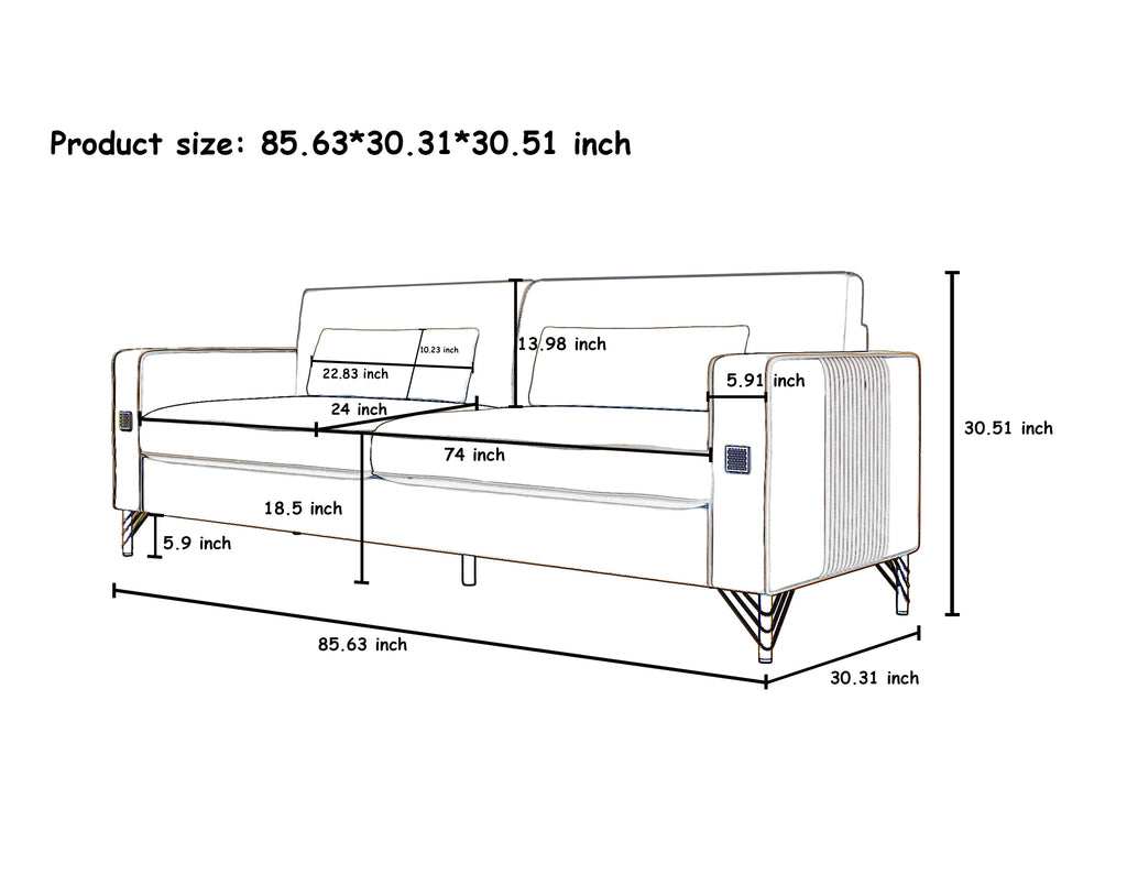 FX-P18-RB-2PCS Sofa Royal