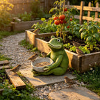 15'' Moss Frog Sculpture