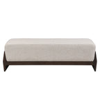 Rubber Solid Wood Bench with Thick Soft Cushions