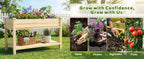 Raised Garden Bed 48x23x31.1-inch Elevated Wood Planter