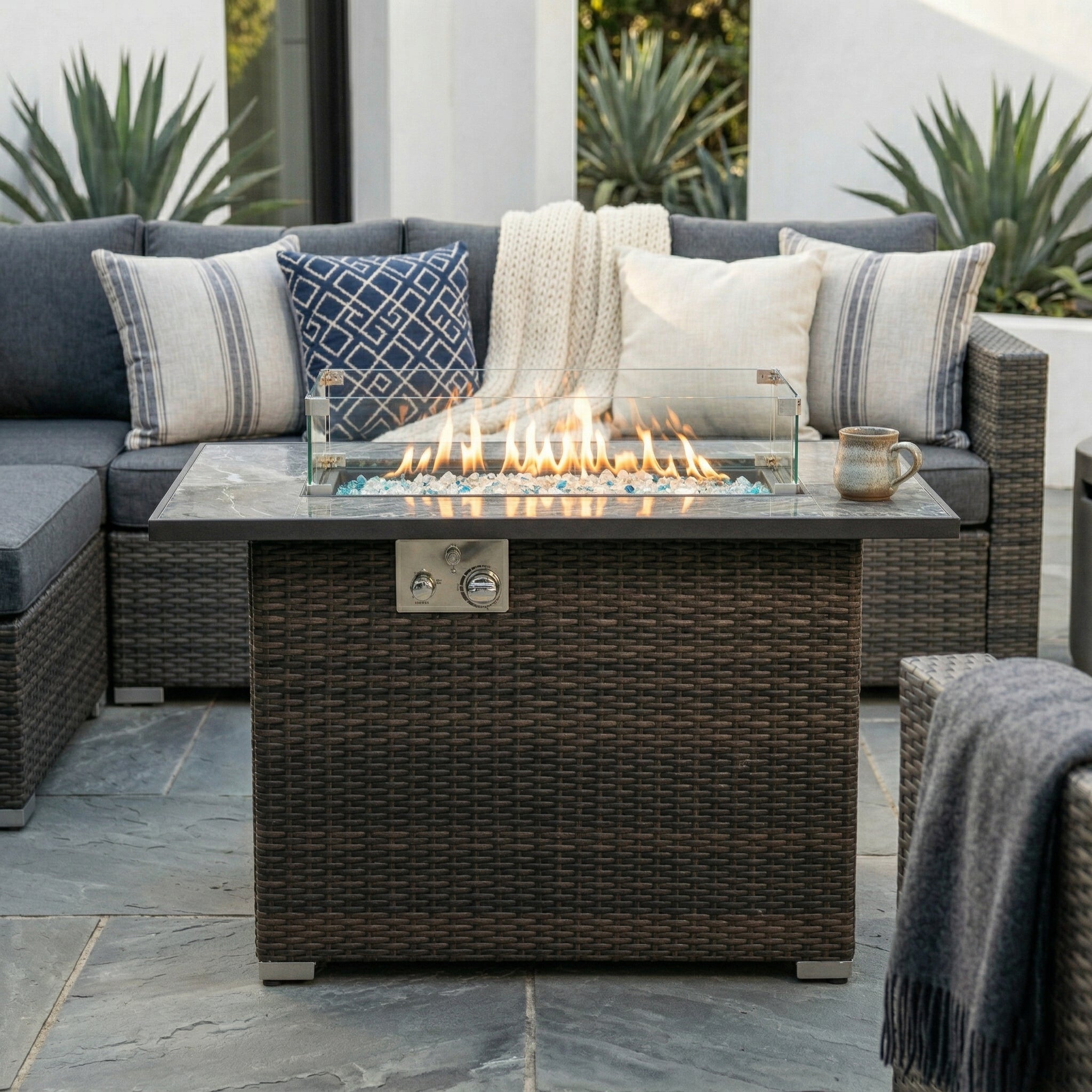 44" Propane Gas Fire Pit Table
