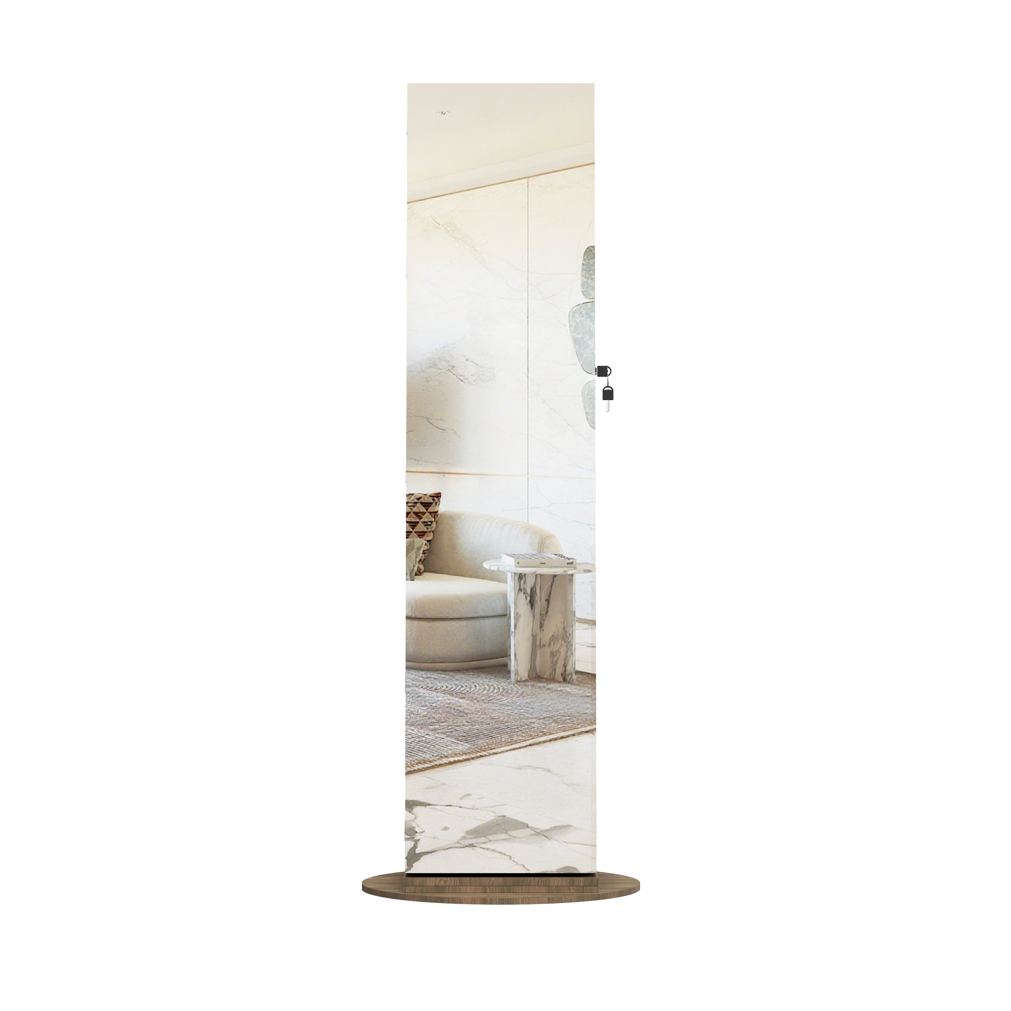 360° Swivel Jewelry Cabinet with Full Length Mirror