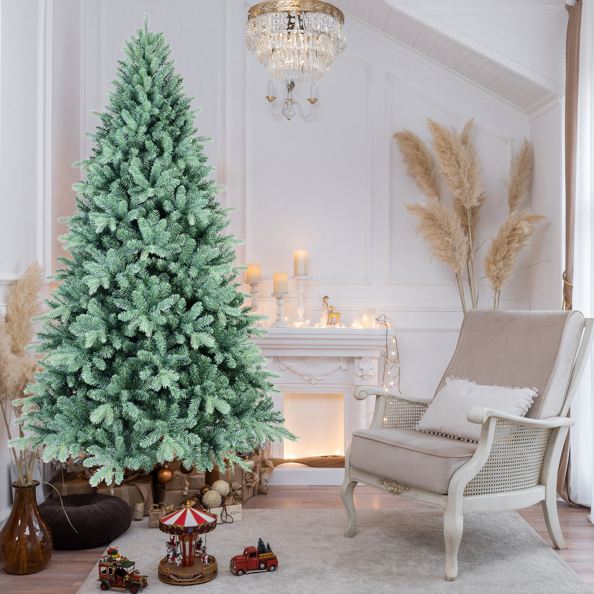 4FT Blue-Green Tint PE/PVC Christmas Tree