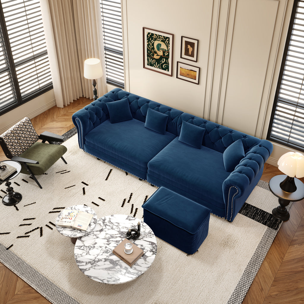 Chesterfield 3-in-1 Pull-Out Sofa Bed