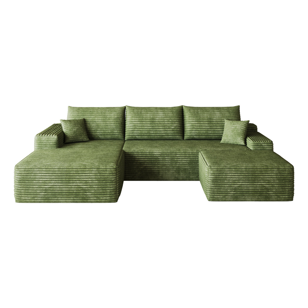 107" Cloud Sectional Sofa with Ottoman