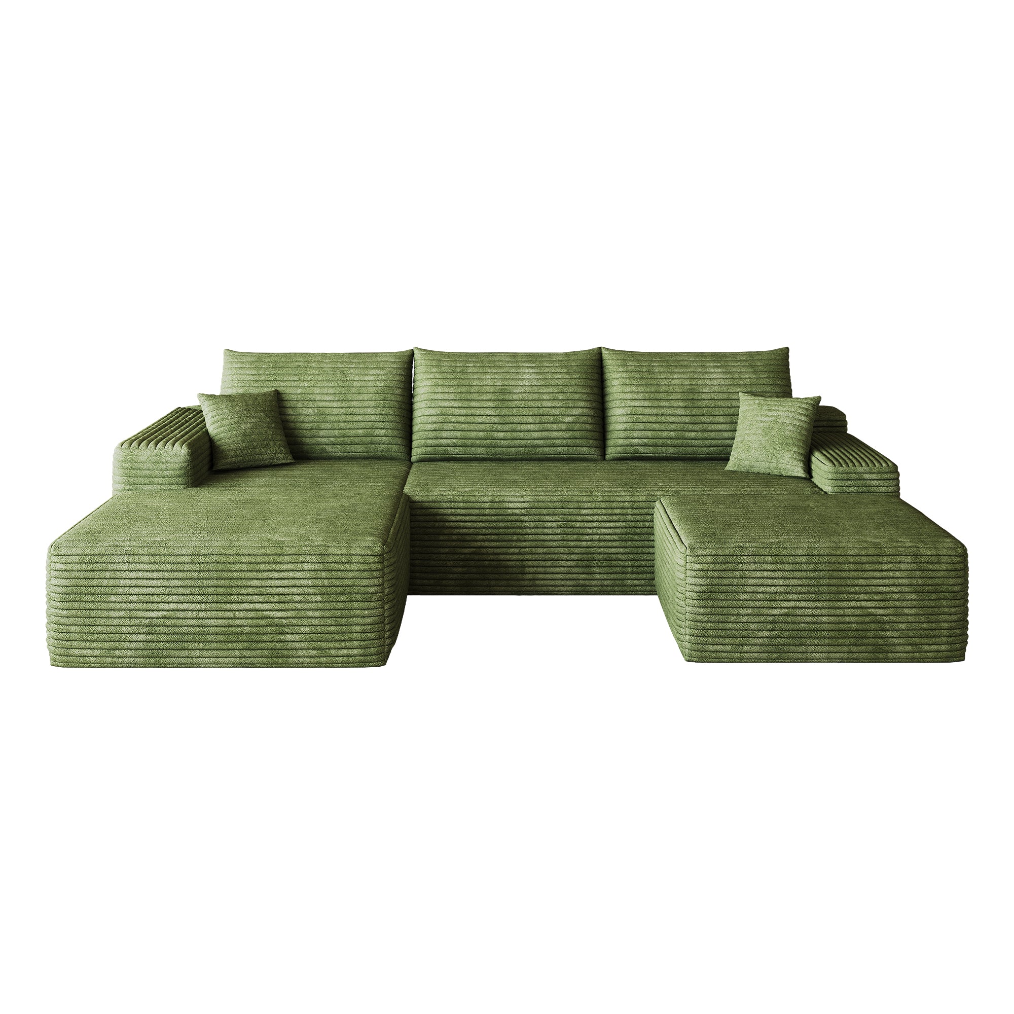 107" Cloud Sectional Sofa with Ottoman