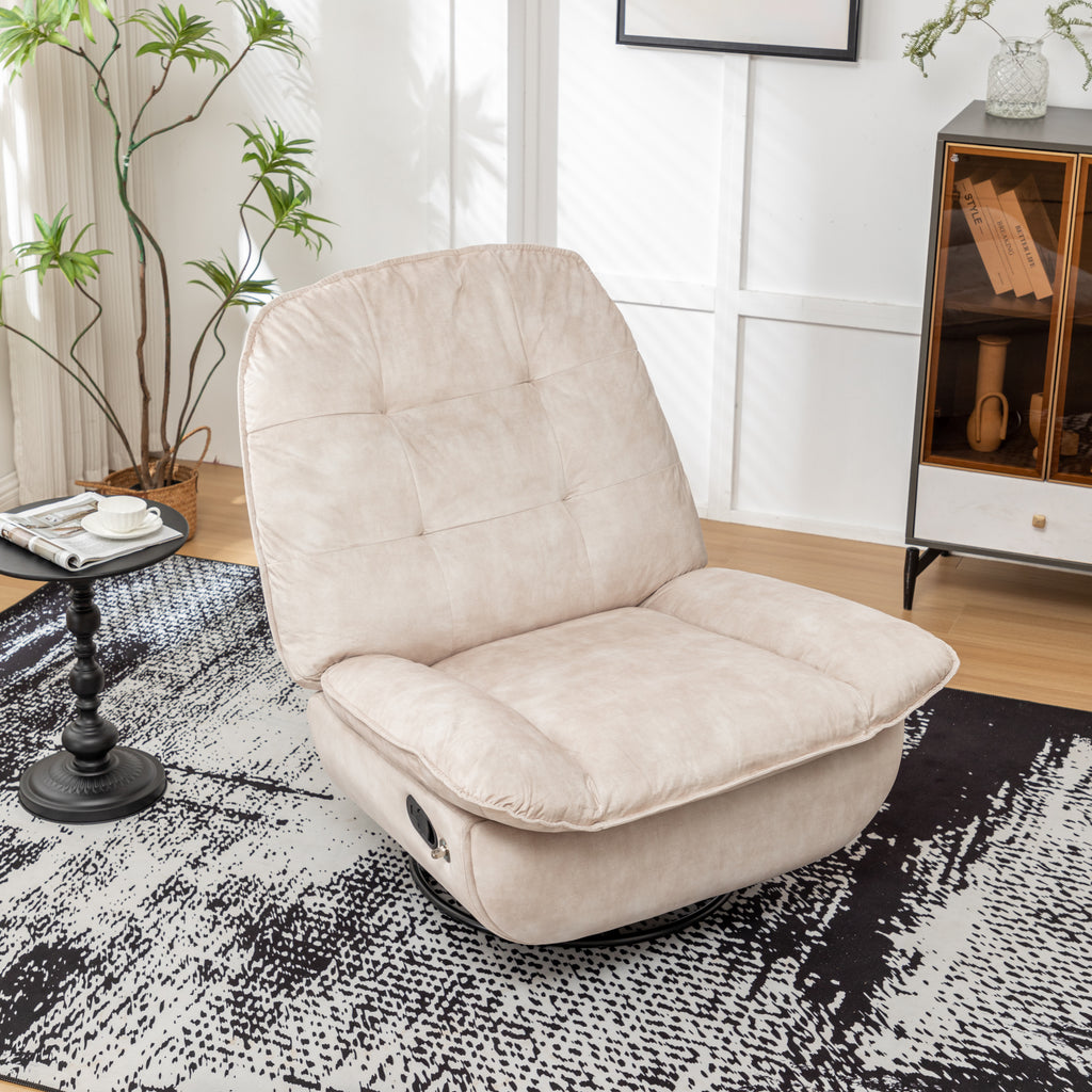 Ivory Recliner with Mobile Phone Holder