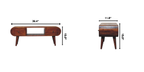 Solid Wood Chestnut Circular TV Unit