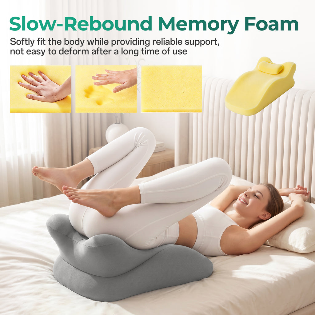 27° Ergonomic Memory Foam Support Pillow for Couples