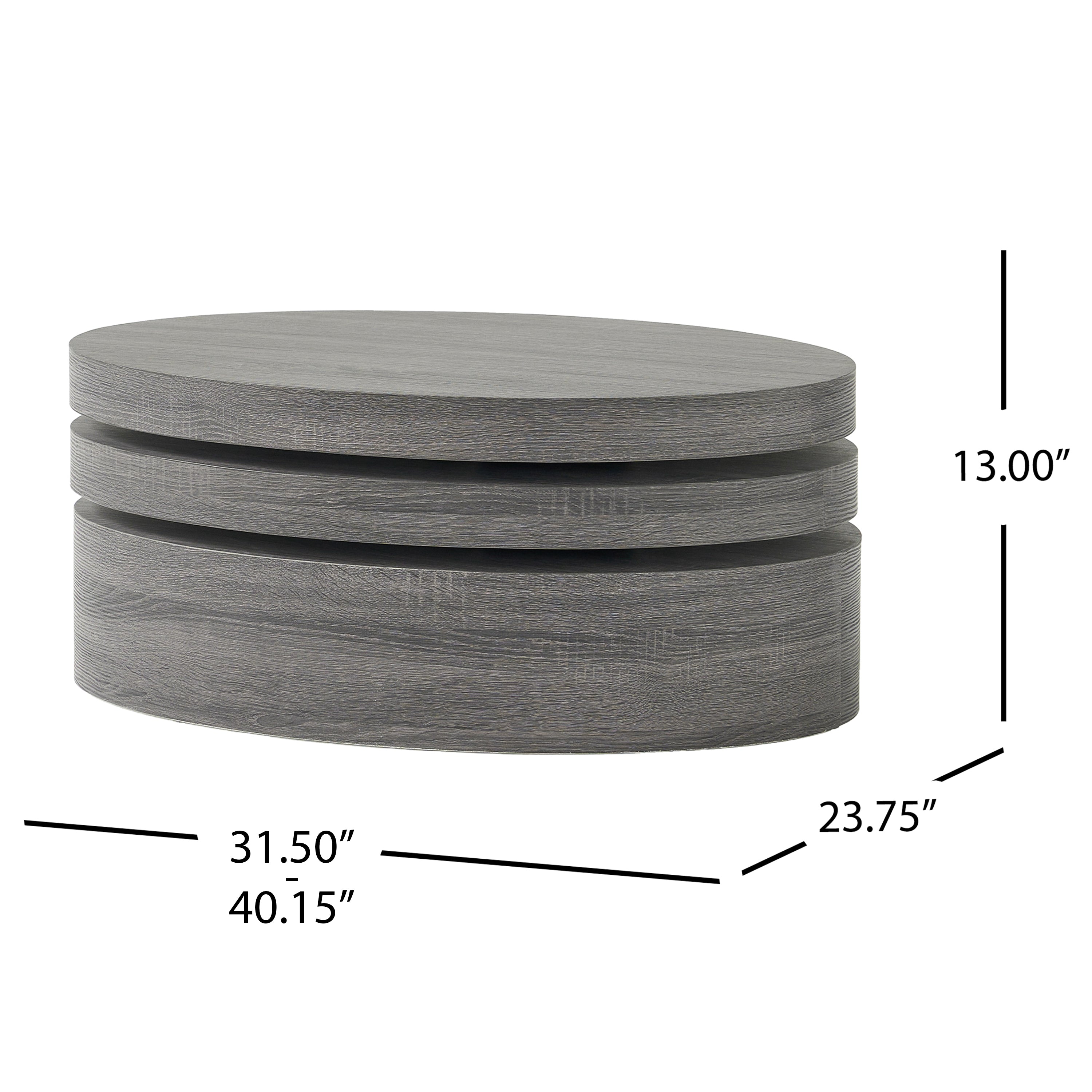 Modernesque Rotating Coffee Table - Matte Finish