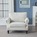 40.16 Inch Nailhead Trim Sofa - Beige