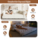 97.6" Oversized Chesterfield Pull Out Sofa Bed
