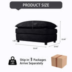 Luxury Chenille Ottoman
