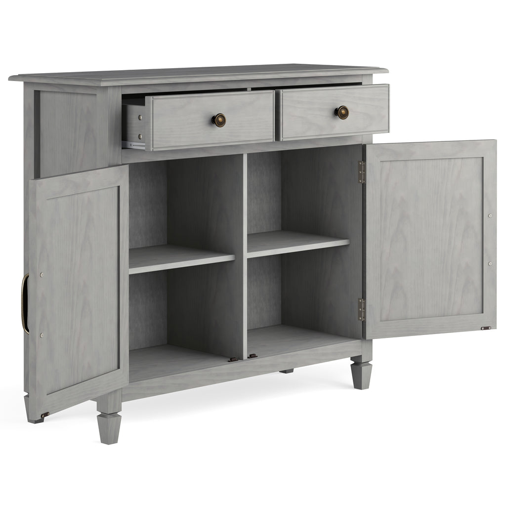 Connaught Solid Wood Entryway Storage Cabinet in Fog