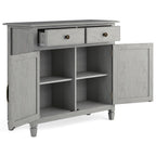 Connaught Solid Wood Entryway Storage Cabinet in Fog