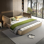 King Size Cloud Bed Frame with Oversized Padded Movable Headboard