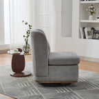 25.2" Wide Modern Chenille Swivel Chair