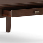 Artisan 36 Inch Wide Solid Wood Square Coffee Table in Russet
