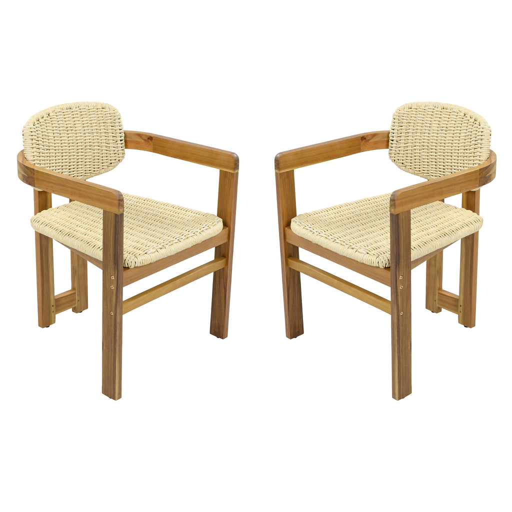 Outdoor Woven Rattan Chair Set