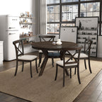 Modern 47.24'' Round Rubber Wood Dining Table