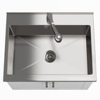 Kyle 28" Laundry Cabinet with Faucet and Stainless Steel Sink