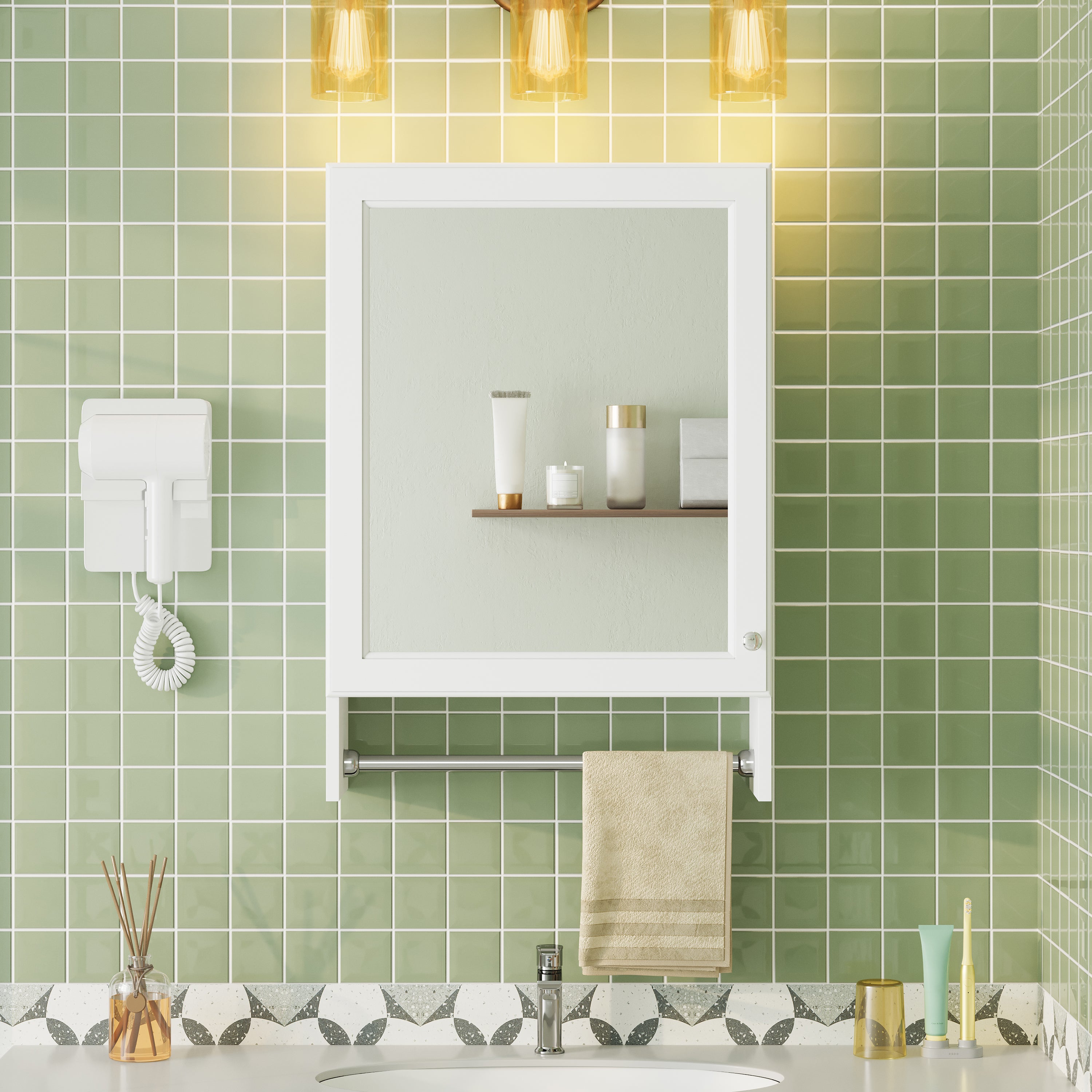3-in-1 Bathroom Mirror Cabinet
