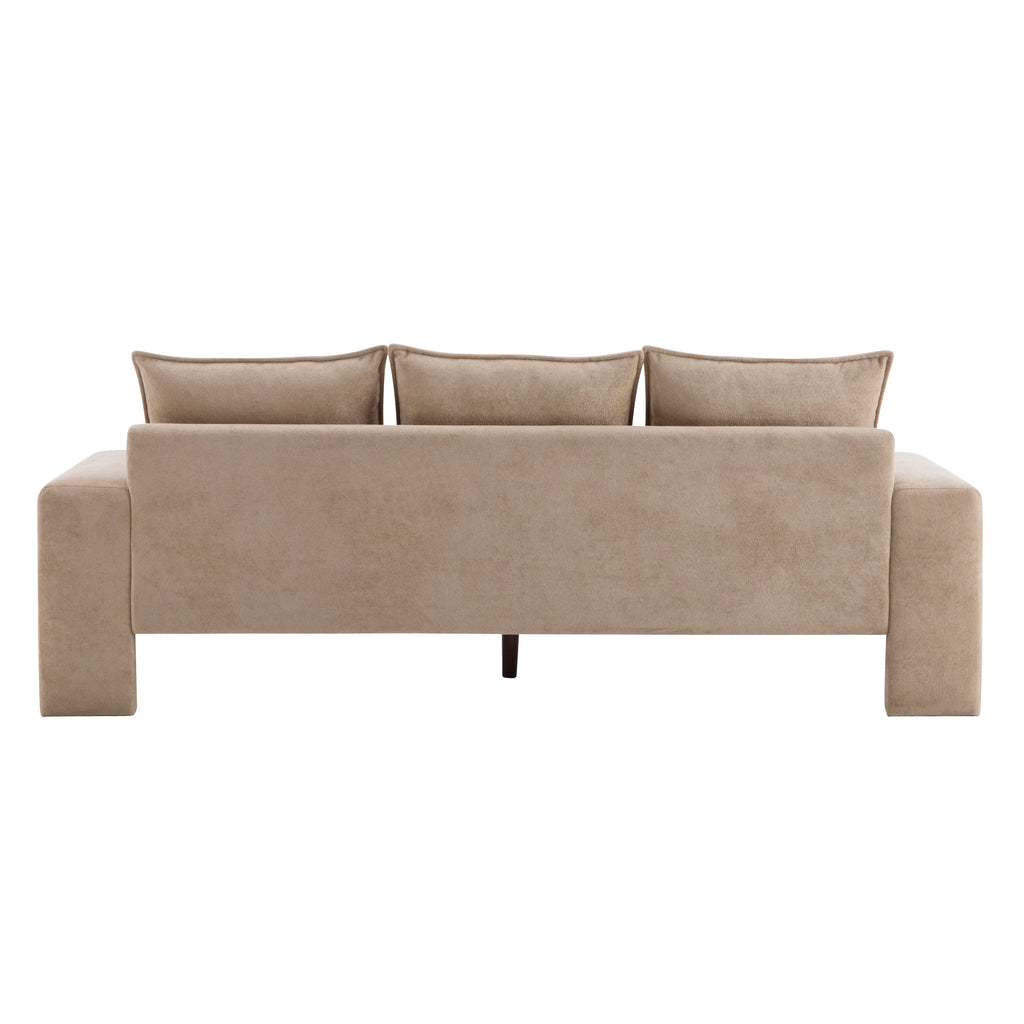 Algora 84.5 in. Modern Upholstered Velvet Sofa, Moss