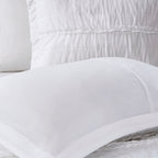 4 Piece Reversible Ruffle Quilt Set with Throw Pillow