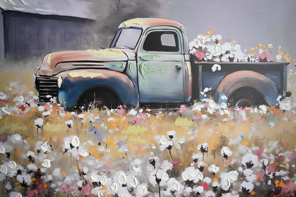 Farmhouse Old Truck Canvas Wall Art