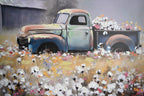 Farmhouse Old Truck Canvas Wall Art