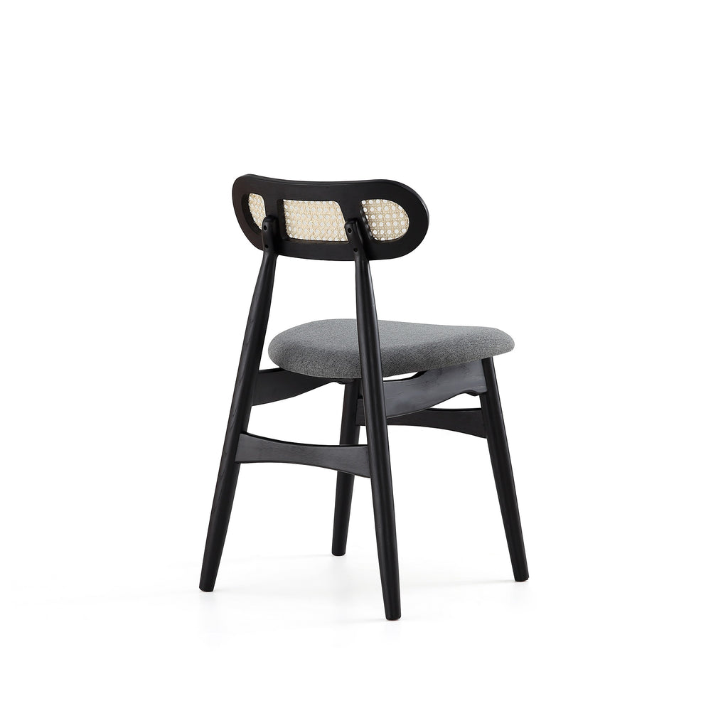 Colbert Cane Back Wood Upholstered Dining Chair