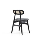 Colbert Cane Back Wood Upholstered Dining Chair
