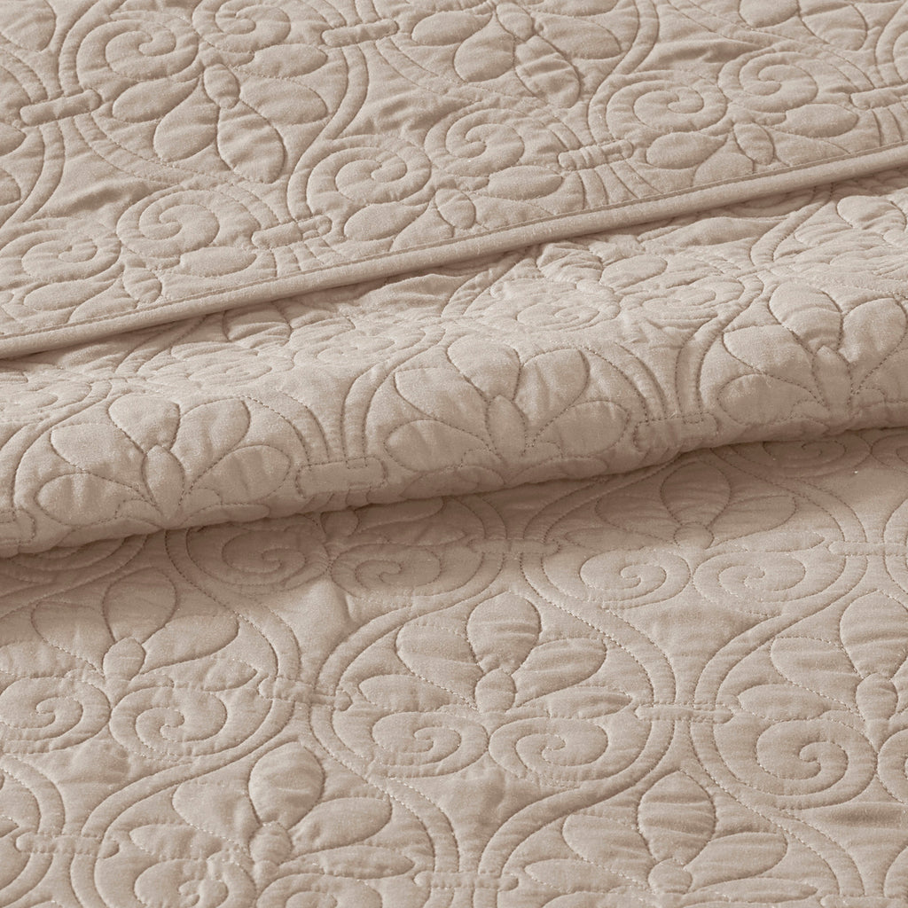 Reversible Quilt Set Khaki King/Cal King