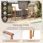 Outdoor Counter Height Bar Stools Chair Set of 2