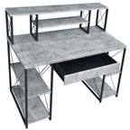 Grey and Black Writing Desk