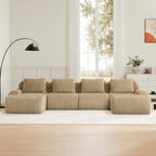 146" Modern U-Shaped Modular Sectional Sofa