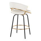 Jie 26" Fixed-Height Contemporary Counter Stool with Swivel