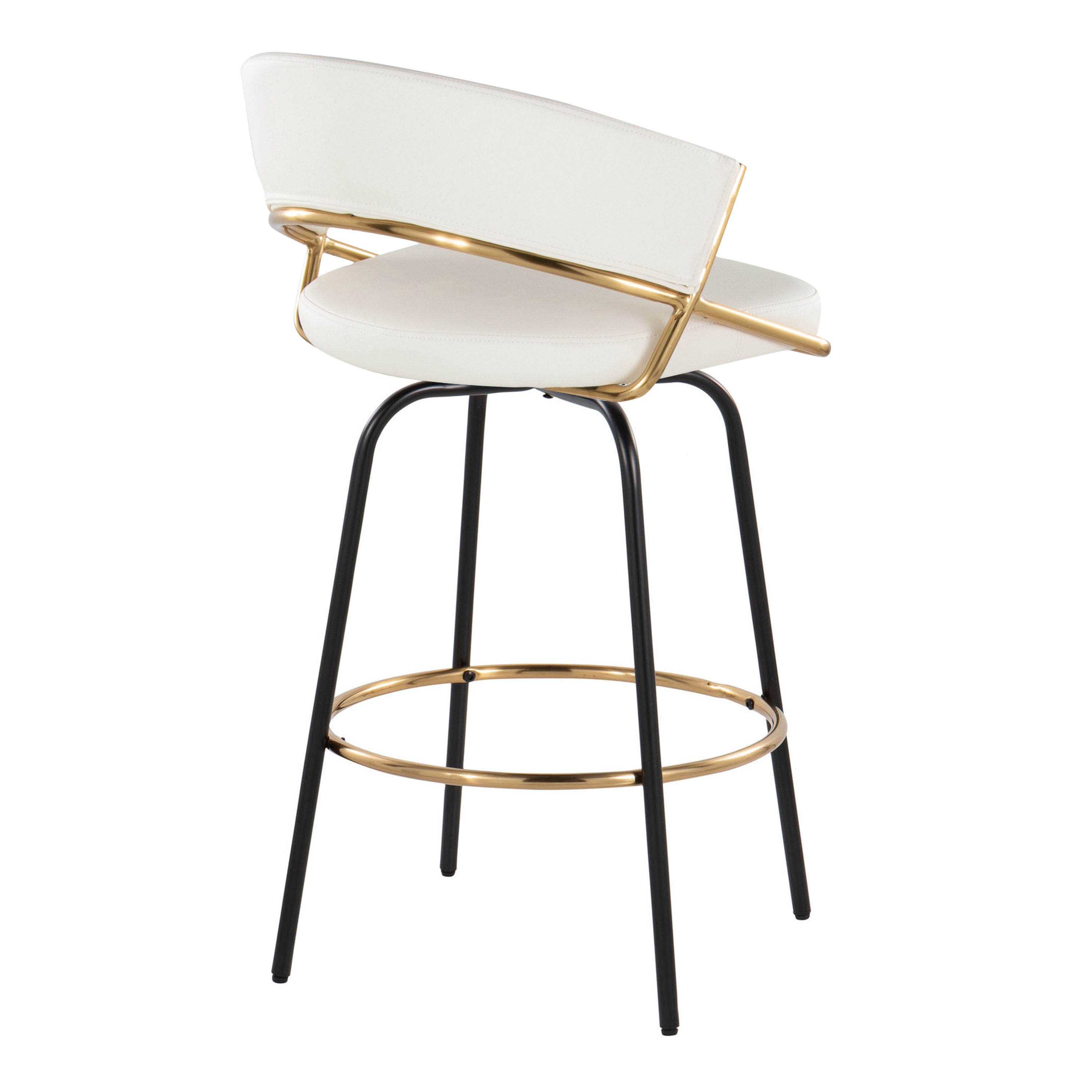 Jie 26" Fixed-Height Contemporary Counter Stool with Swivel