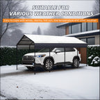 12x20 FT Heavy Duty Metal Carport with Galvanized Steel Roof