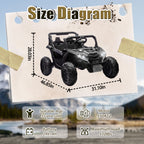 24V Two-Seater Kids Ride On UTV with Remote Control