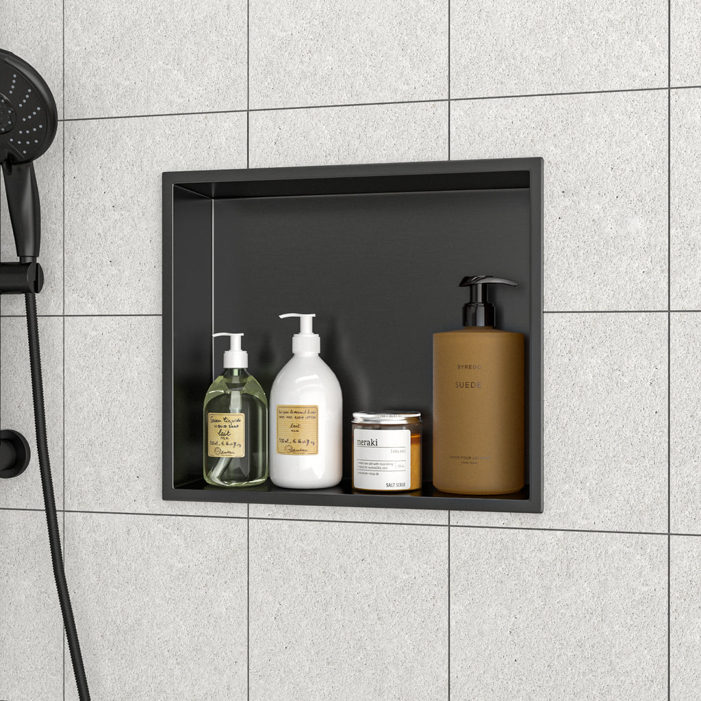 15" x 13" Stainless Steel Shower Niche, Gunmetal