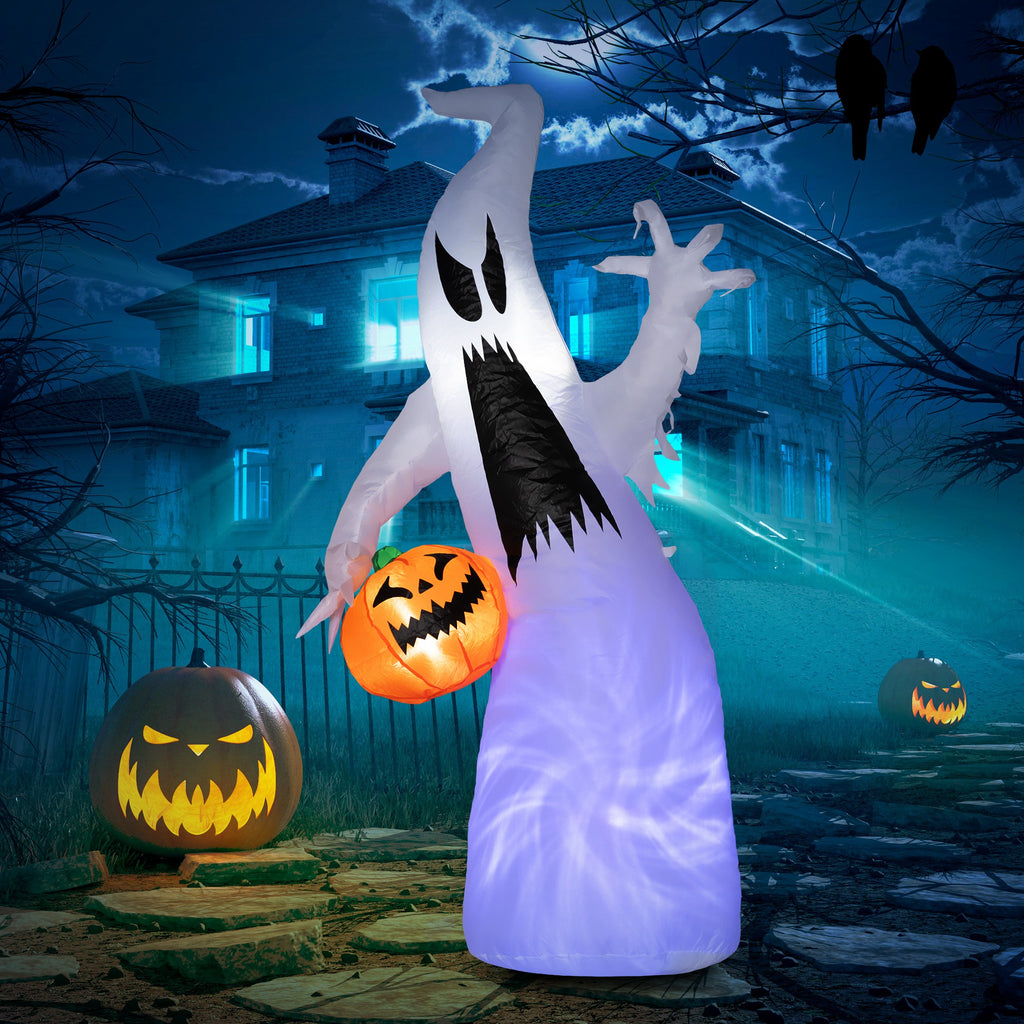 HOMCOM 5.9' Halloween Inflatable Outdoor Decoration Ghost