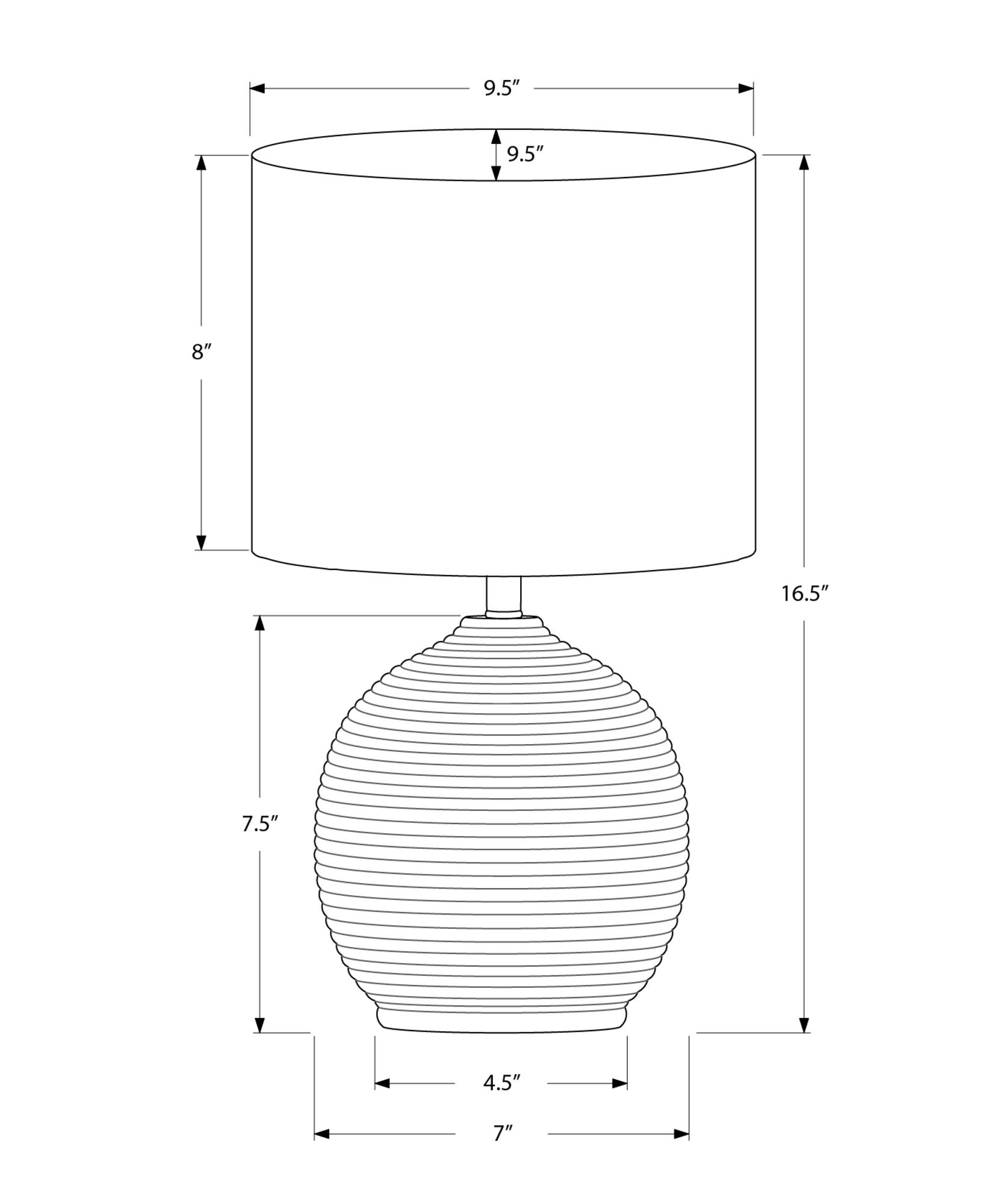 Contemporary 16"h Table Lamp